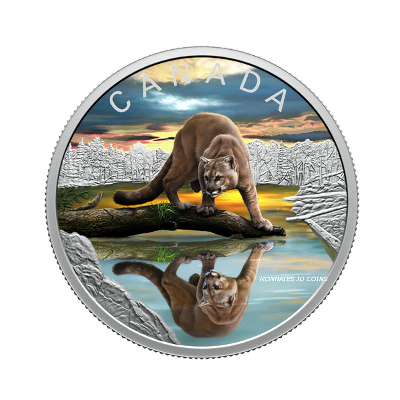 2024 Canada $20 Wildlife Reflections Cougar Fine Silver (No Tax)