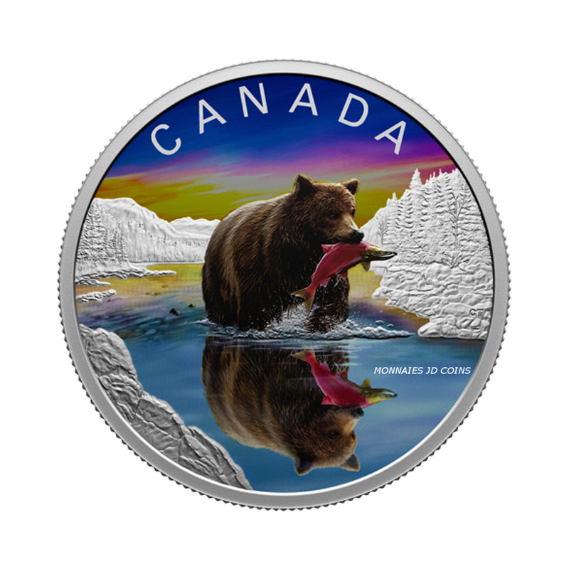 2024 Canada $20 Wildlife Reflections Grizzly Bear Fine Silver (No Tax)