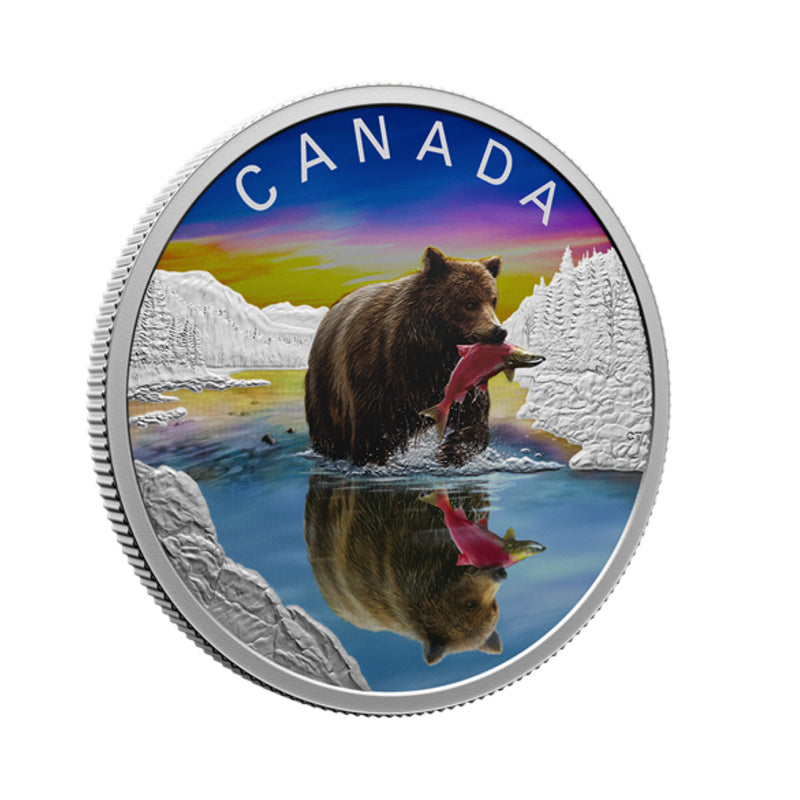 2024 Canada $20 Wildlife Reflections Grizzly Bear Fine Silver (No Tax)