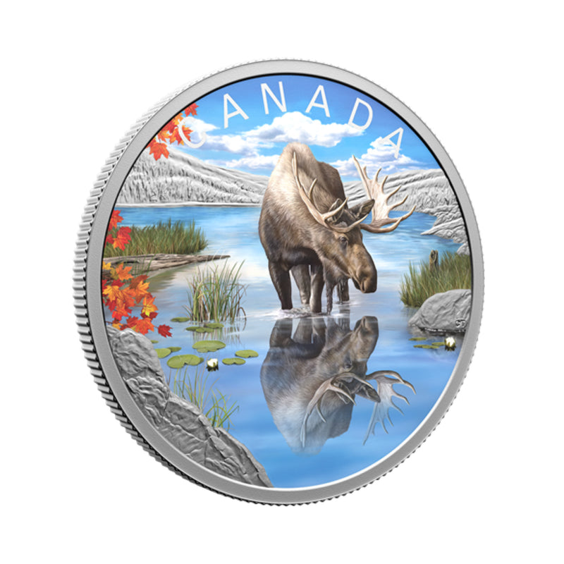 2024 Canada $20 Wildlife Reflections Moose Fine Silver (No Tax)