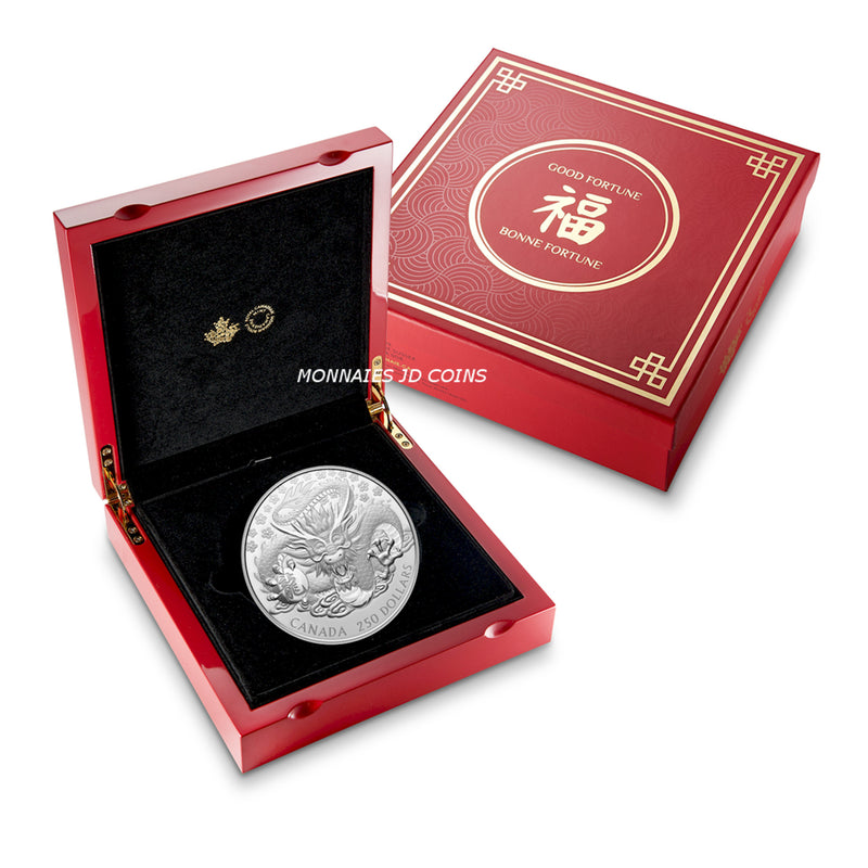 2024 Canada $250 Lunar Year of the Dragon Fine Silver Kilo Coin (No Tax)