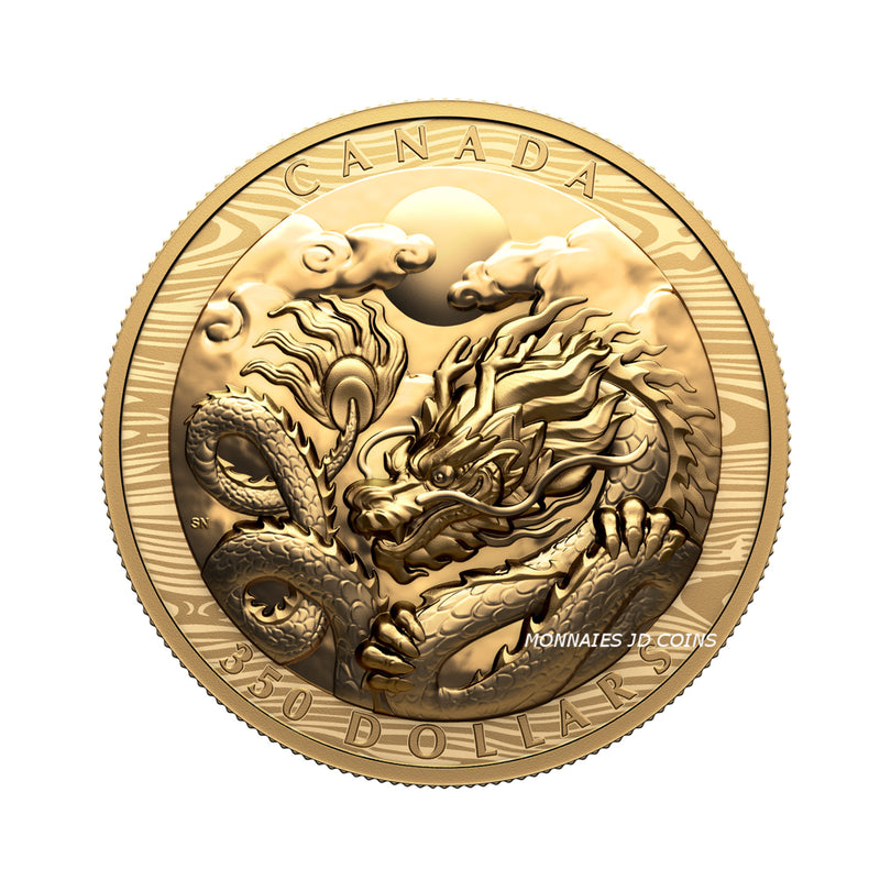 2024 Canada $350 Year Of The Dragon Extraordinarly High Relief Pure Gold (No Tax)