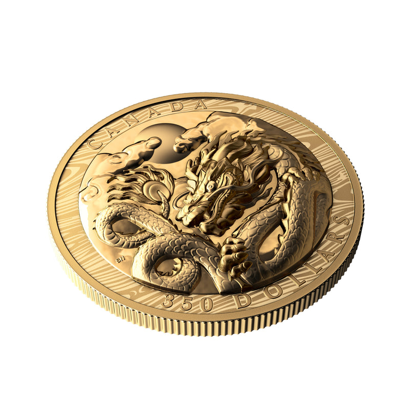 2024 Canada $350 Year Of The Dragon Extraordinarly High Relief Pure Gold (No Tax)