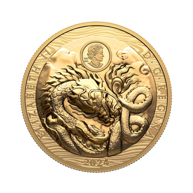 2024 Canada $350 Year Of The Dragon Extraordinarly High Relief Pure Gold (No Tax)