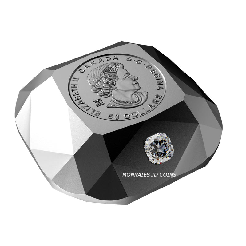 2024 Canada $50 De Beers Ideal Cushion Diamond Fine Silver Diamond Shaped (No Tax)