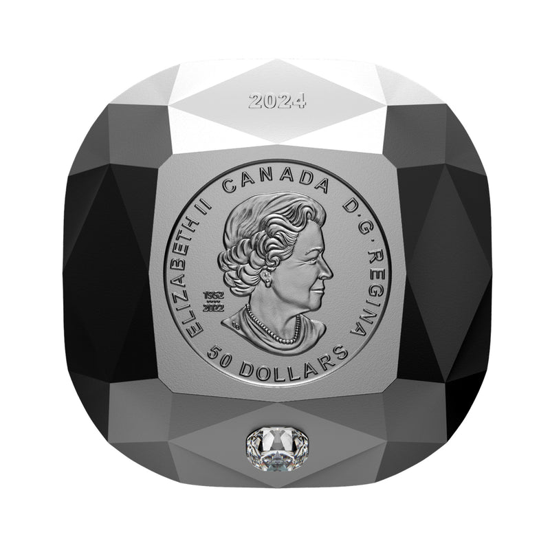 2024 Canada $50 De Beers Ideal Cushion Diamond Fine Silver Diamond Shaped (No Tax)