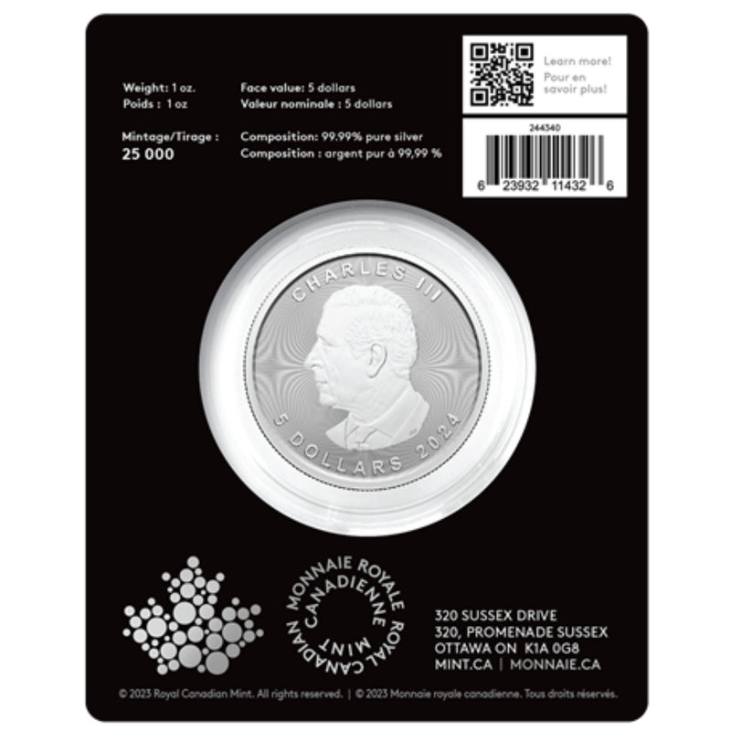 2024 Canada $5 Treasured Silver Maple Leaf First Strikes Congratulations Privy Mark 1 oz. 99.99% Pure Silver Coin (Premium Bullion) (no Tax) (Copy) (Copy)