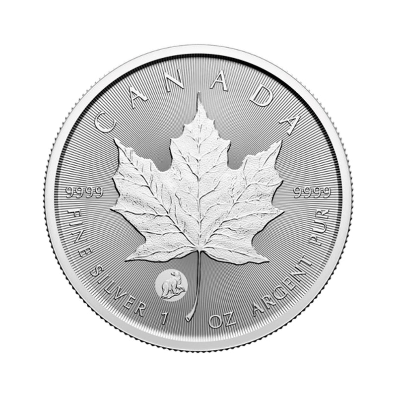 2024 Canada $5 Treasured Silver Maple Leaf First Strikes Polar Bear Privy Mark 1 oz. 99.99% Pure Silver Coin (Premium Bullion) (no Tax) (Copy)