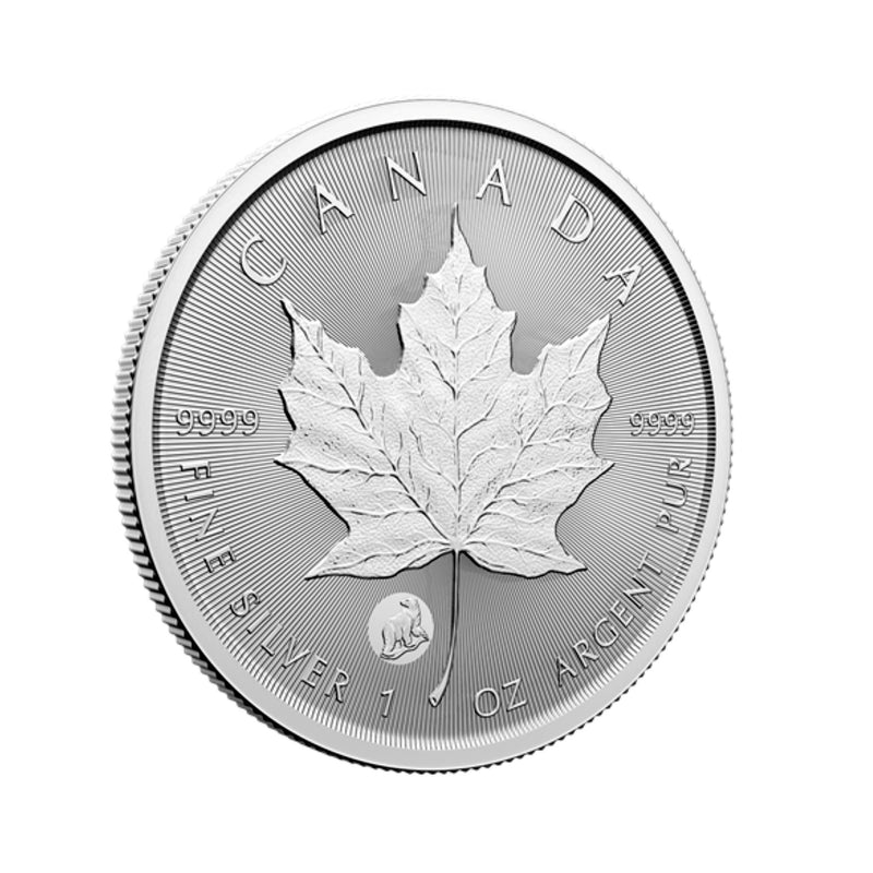 2024 Canada $5 Treasured Silver Maple Leaf First Strikes Polar Bear Privy Mark 1 oz. 99.99% Pure Silver Coin (Premium Bullion) (no Tax) (Copy)