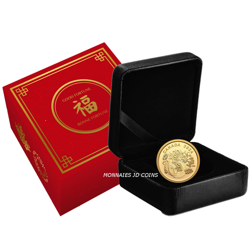 2024 Canada $8 Spirit Dragon Pure Gold (No Tax)