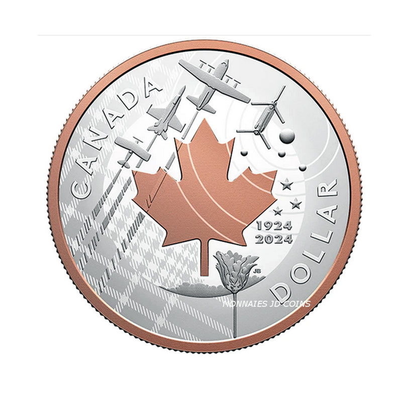 2024 Canada Proof Double Set 100th Anniversary of the Royal Canadian Air Force Gold Plated Dollar