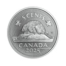 2025 Canada 5c Tribute W Mint Mark Beaver 1 oz. Fine Silver Coin (No Tax)