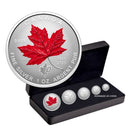 2025The 60th Anniversary Of Canada’s Flag Silver Maple Leaf Fine Silver 99.99% Fractional Set