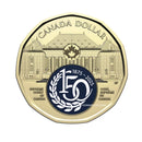 2025 Canada $1 Loon 150th  Supreme Court Coloured Coin BU (MS-63)