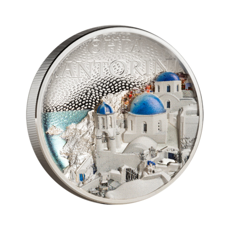 2025 Canada The Architectures of the World – Santorini – 2 oz. Fine Silver Coin