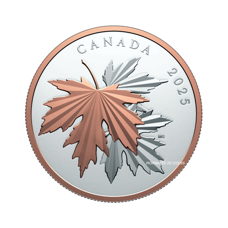 2025 Canada $100 2025 Gleaming Maple Leaves 10oz Fine Silver Coin (No Tax)