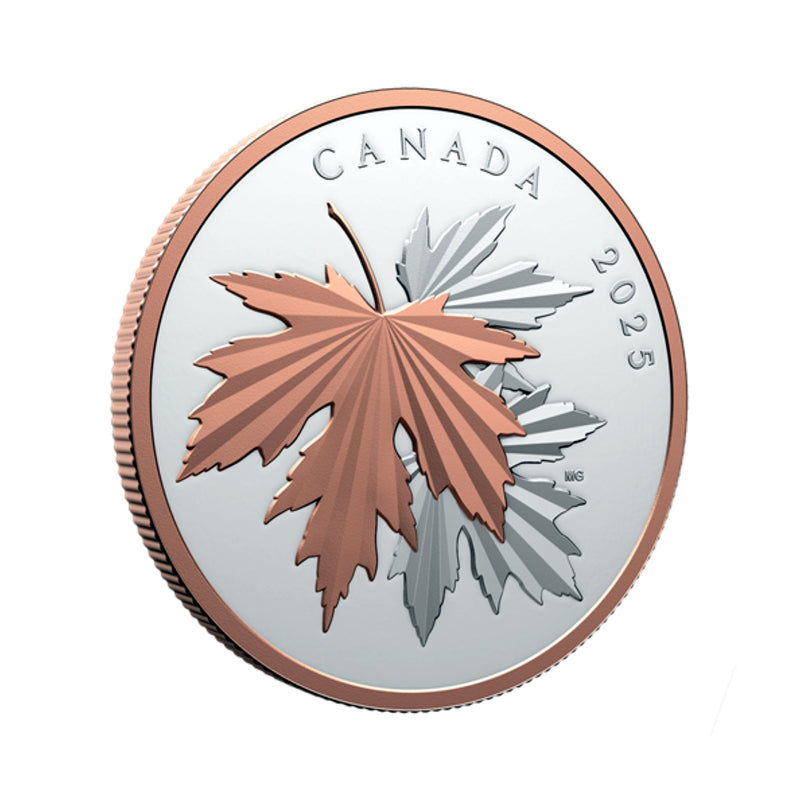 2025 Canada $100 2025 Gleaming Maple Leaves 10oz Fine Silver Coin (No Tax)