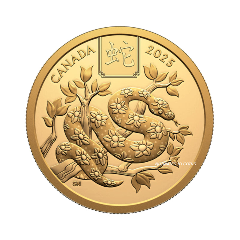 2025 Canada $100 Lunar Year of the Snake Pure Gold Coin (No Tax)