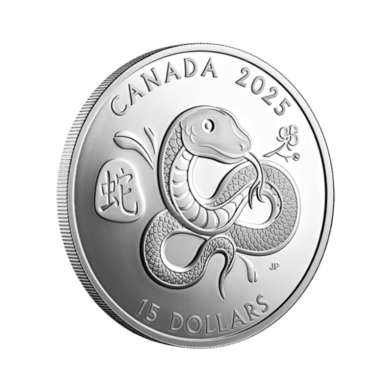 2025 Canada $15 Lunar Year of the Snake Fine Silver Coin (No Tax)