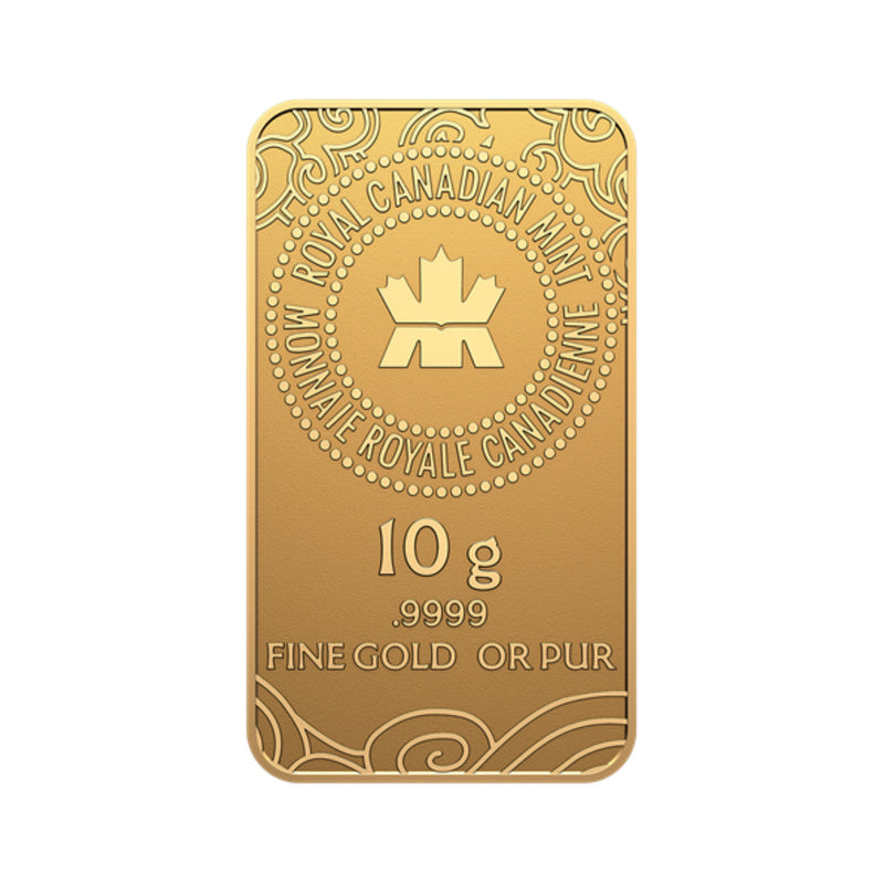 2025 Canada Lunar Year of the Snake  10 g 99.99% Pure Gold Bar (Premium Bullion) (No Tax)