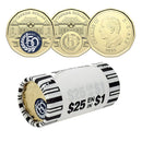 2025 Supreme Court $1 Coin Roll  Mixed 25 Coin Roll (Coloured and Classic)