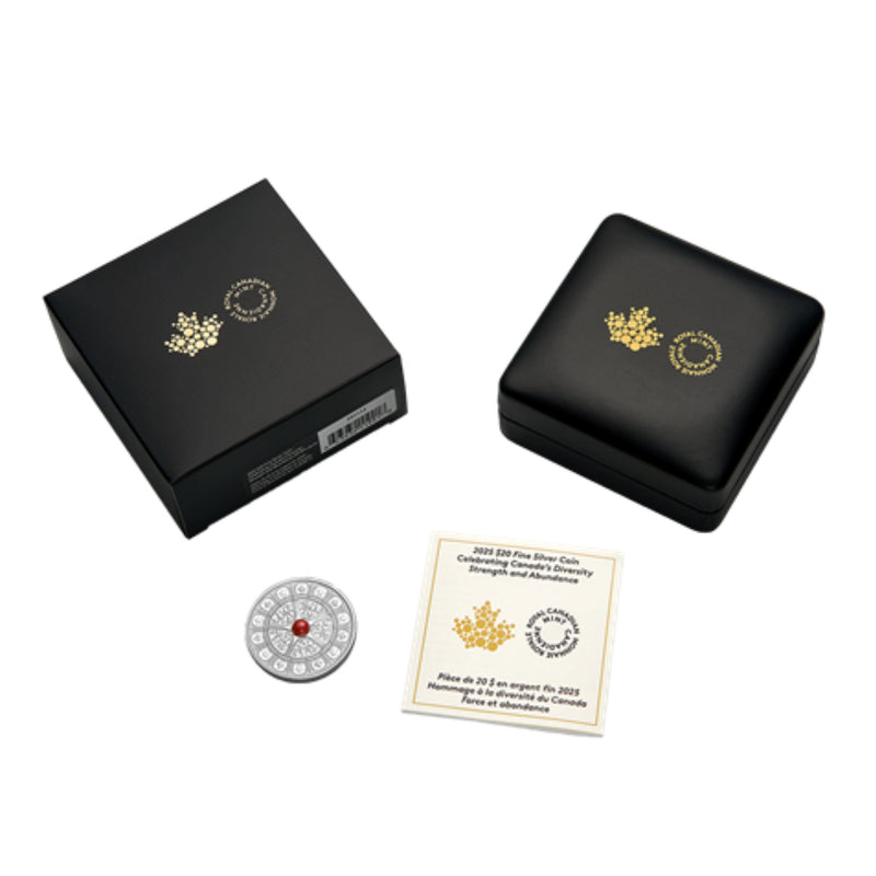 2025 Canada $20 Celebrating Canada’s Diversity Strength and Abundance 1 oz. Fine Silver Coin