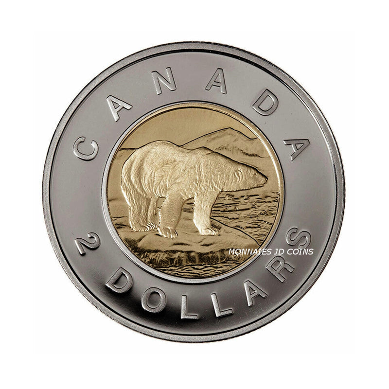 1998 Canada $2 Polar Bear Two Dollar Brilliant Uncirculated Coin MS-63