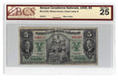 1935 $5 Banque Canadienne National Chartered Note 85-14-02 Certified BCS VF-25