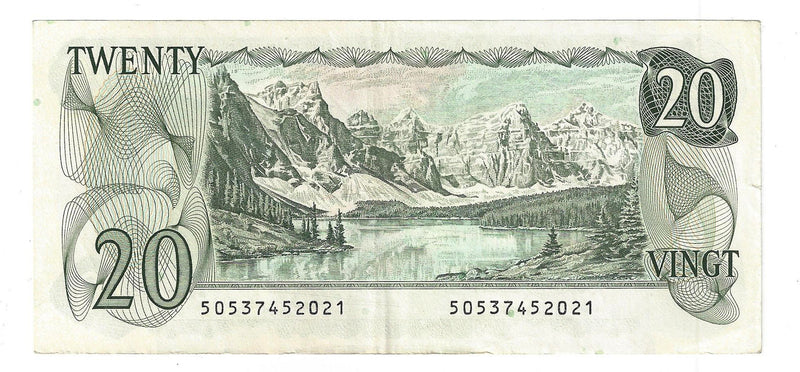 1979 Canada $20 Banknote Lawson-Bouey, 50, BC-54a Circ.