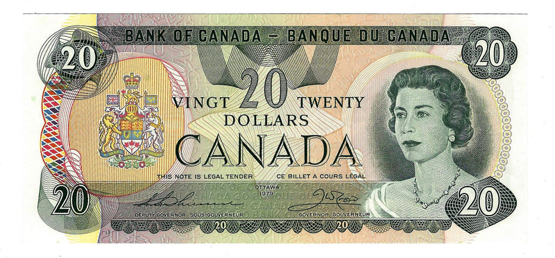 1979 Canada $20 Banknote Thiessen-Crow, 52, BC-54c (C/UNC)