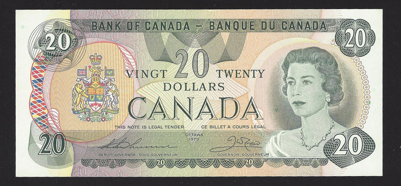 1979 $20 Bank of Canada Note Thiessen-Crow Prefix 52609442559 BC-54c-i (Gem/Unc)