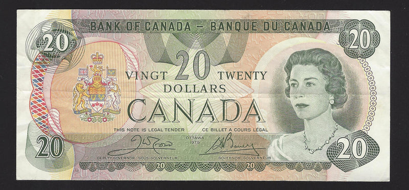 1979 $20 Bank of Canada Note Crow/Bouey Prefix 56380735367 BC-54b-i (Circ.)