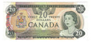 1979 Canada $20 Banknote Thiessen-Crow, 56, BC-54c-i (Almost/UNC)