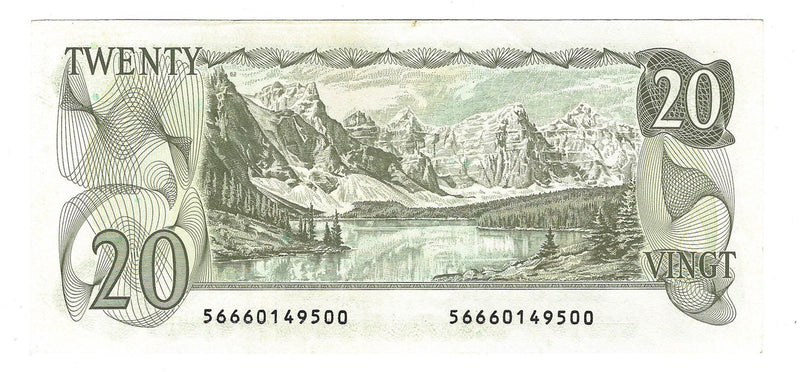 1979 Canada $20 Banknote Thiessen-Crow, 56, BC-54c-i (Almost/UNC)