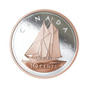 2018 Canada 10 Cent Big Coin Serie 5oz Pure Silver Coin with Rose Gold Plating