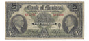 1935 $5 Bank Of Montreal Canada Chartered Note, 621290 Split 505-60-02 (F)