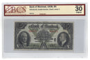 1938 $5 Bank Of Montreal Canada Chartered Note