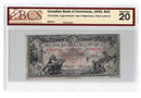 1935 $10 Canadian Bank Of Commerce Chartered Note