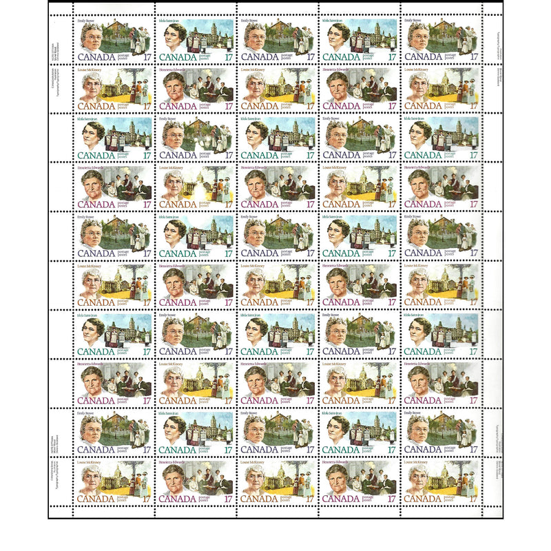 1981 Canada Stamp Full Pane of 50 Variety