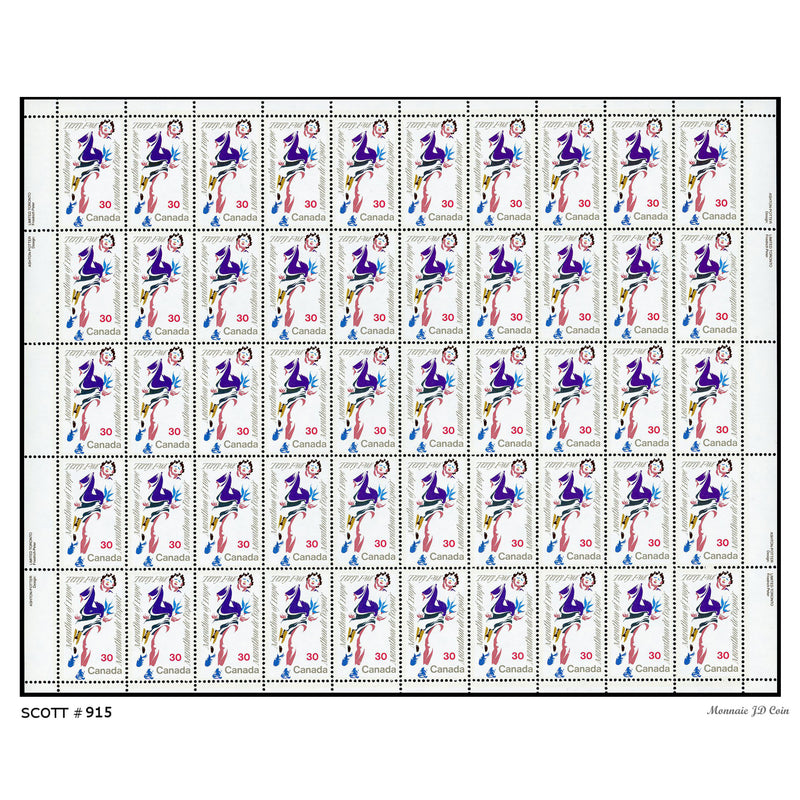 1982 Canada Stamp Full Pane of 50