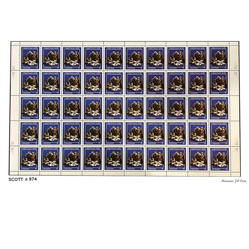 1982 Canada Stamp Full Pane of 50