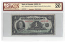 1935 Canada $1 Banknote Osborne-Towers Series A English Text BC-1 Certified BCS VF-20