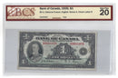 1935 Canada $1 Banknote Osborne-Towers Series A English Text BC-1 Certified BCS VF-20