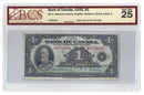 1935 Canada $1 Banknote Osborne-Towers Series A English Text BC-1 Certified BCS VF-25