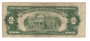 1953 USA $2 Two Dollar Bill Red Seal Number A07535914A (F)(Writing)