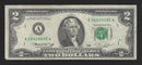 1976 USA $2 Two Dollar Bill Series (A) Green Seal Number A16628695A (VF)