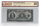 1935 Canada $1 Banknote Osborne-Towers Series A English Text BC-1 Certified BCS VF-20