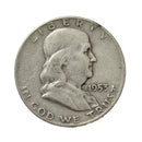 1953 D USA Franklin 90% Silver Half Dollar Coin (VF-EF)