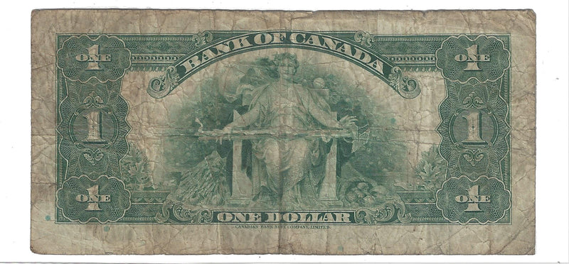 1935 Canada $1 Osborne-Towers, English,BC-1, Series A, Circ