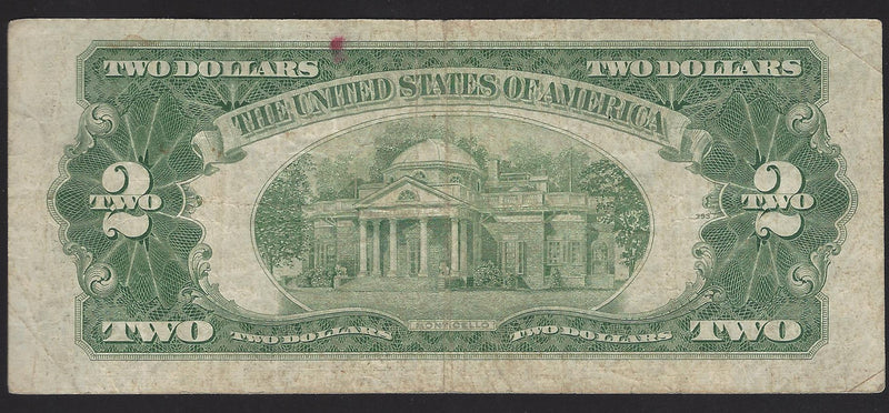 1953 USA $2 Two Dollar Bill Series (A) Red Seal Number A28699635A (Fine)